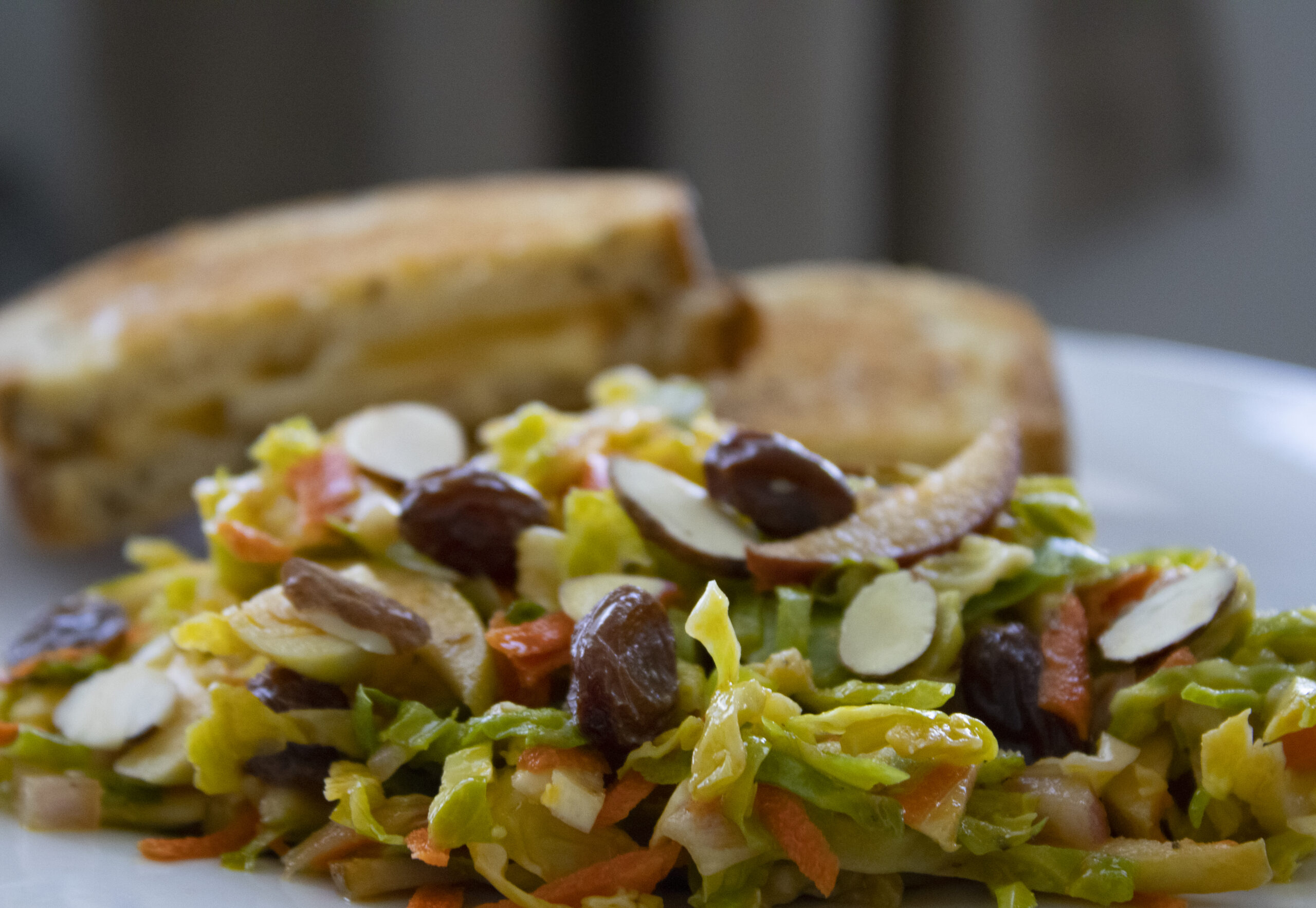 Autumn Slaw with Sautéed Brussels Sprouts