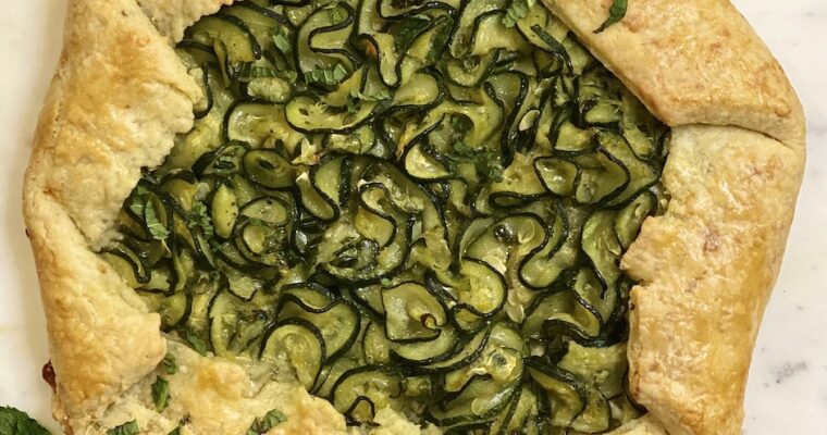 Zucchini Galette with Cheddar Chive Crust